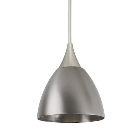 Besa Lighting Divi Cord Pendant, Metal Satin Nickel, Bronze Finish, 1x50W Halogen 1XT-1858MN-SN